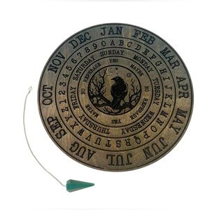 Green Aventurine Pendulum Set with Raven Pendulum Board